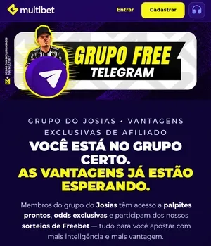 Grupo gratuito no Telegram da Multibet Brasil