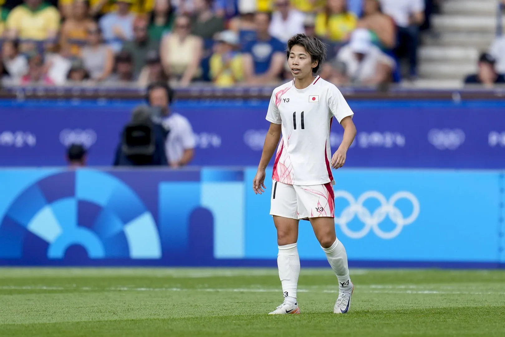 Mina Tanaka durante jogo do Jap&atilde;o. Foto: Icon Sport
