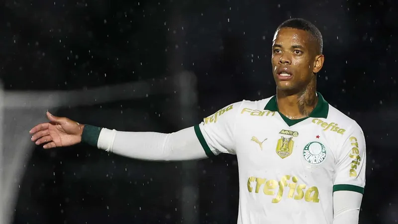 Caio Paulista, durante jogo do Palmeiras