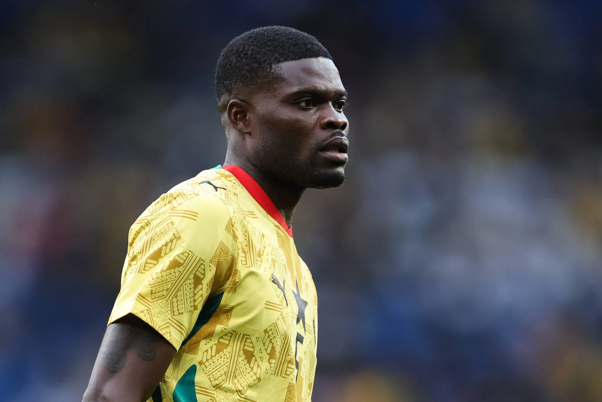 Thomas Partey em treino de Gana para a Copa do Mundo