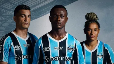 Novo uniforme tricolor do Gr&ecirc;mio homenageia primeiro t&iacute;tulo da Copa do Brasil