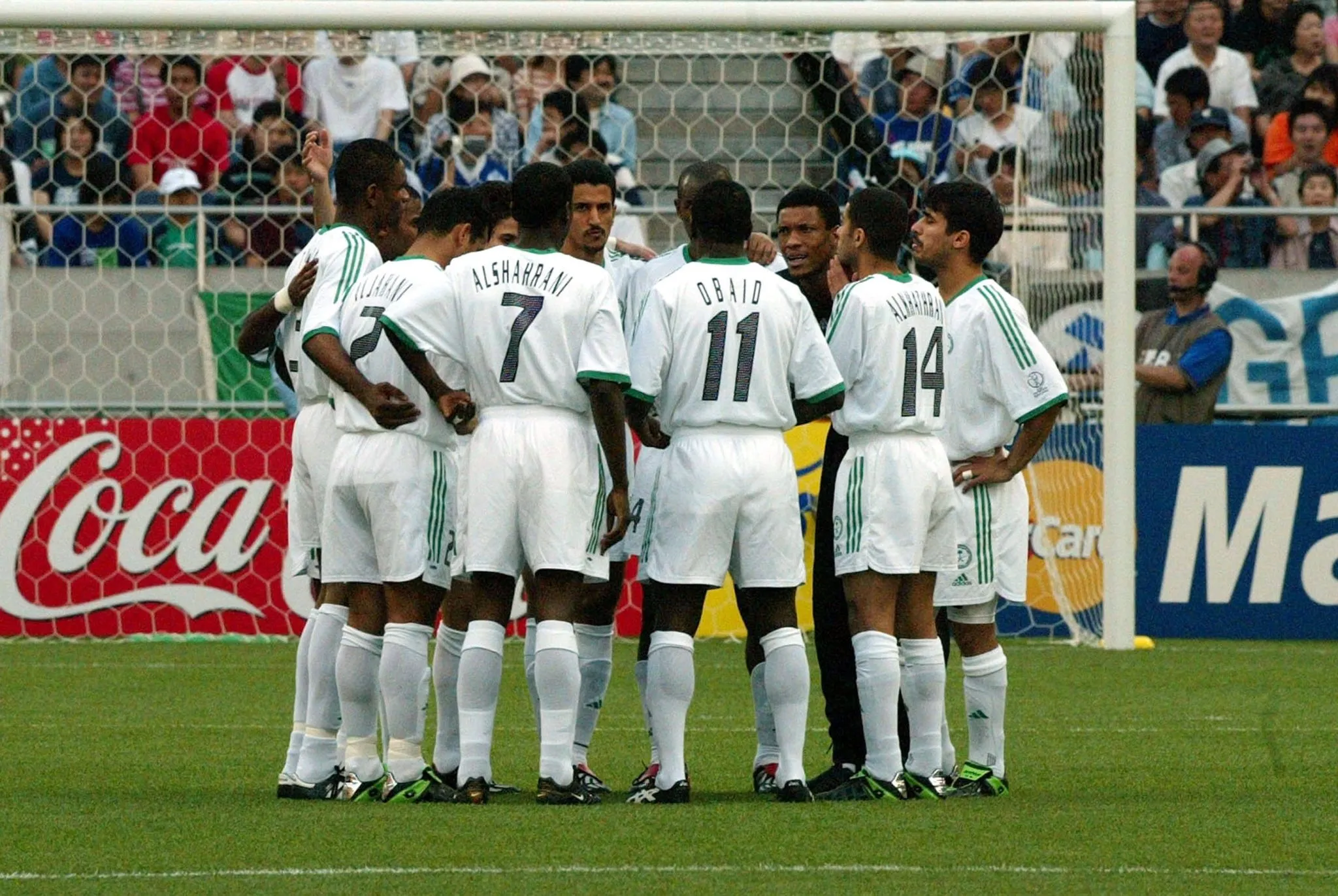 Ar&aacute;bia Saudita em jogo da Copa do Mundo de 2002