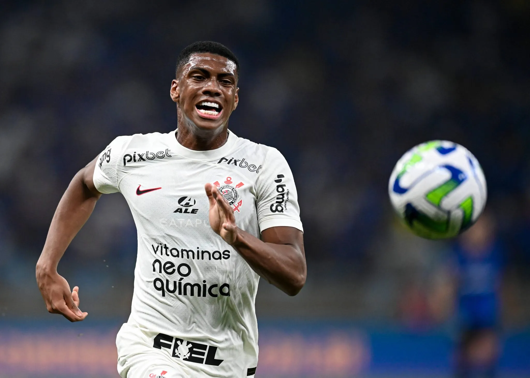 Felipe Augusto pelo Corinthians, em 2023 (Foto: Imago)