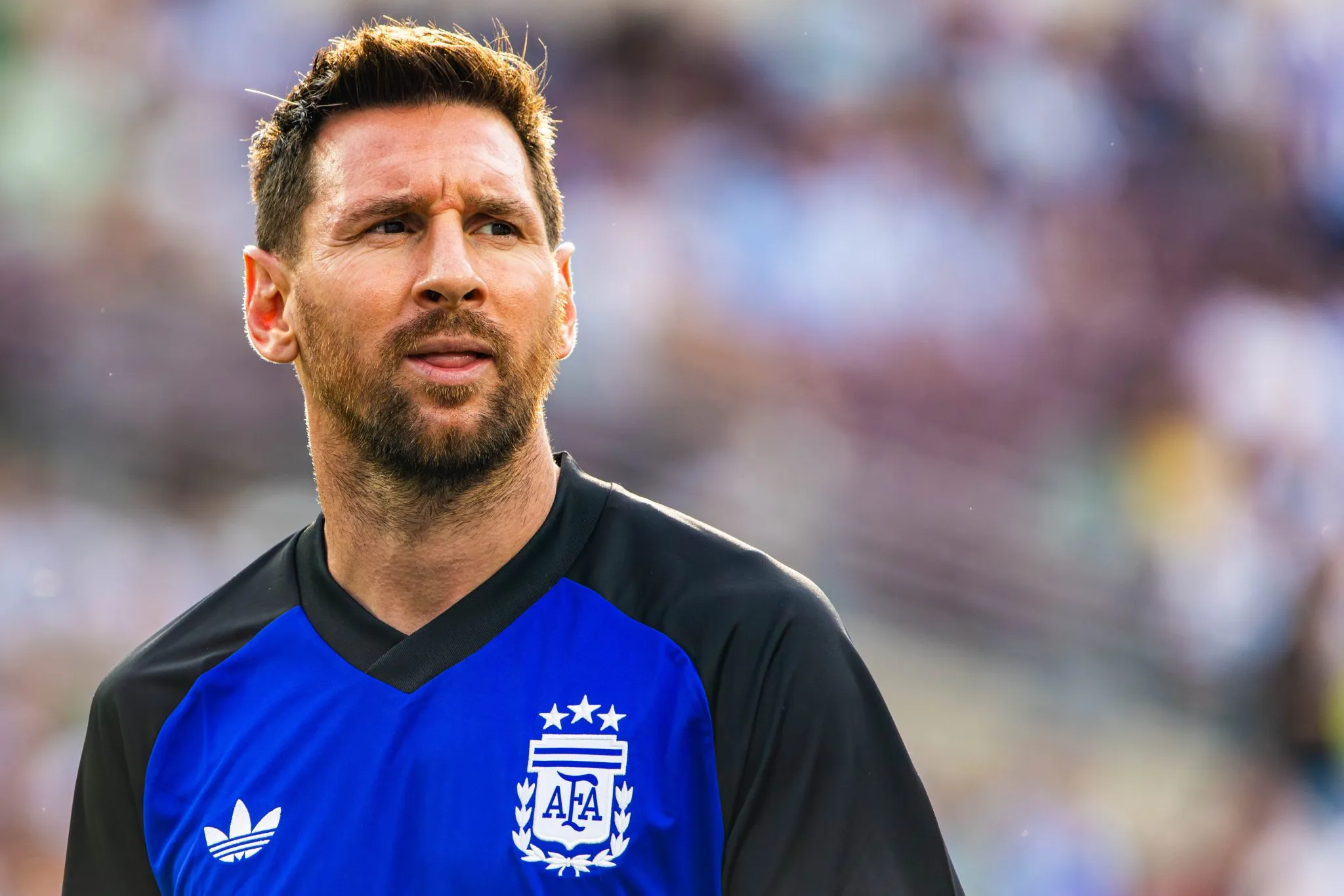 Lionel Messi antes de jogo da sele&ccedil;&atilde;o argentina