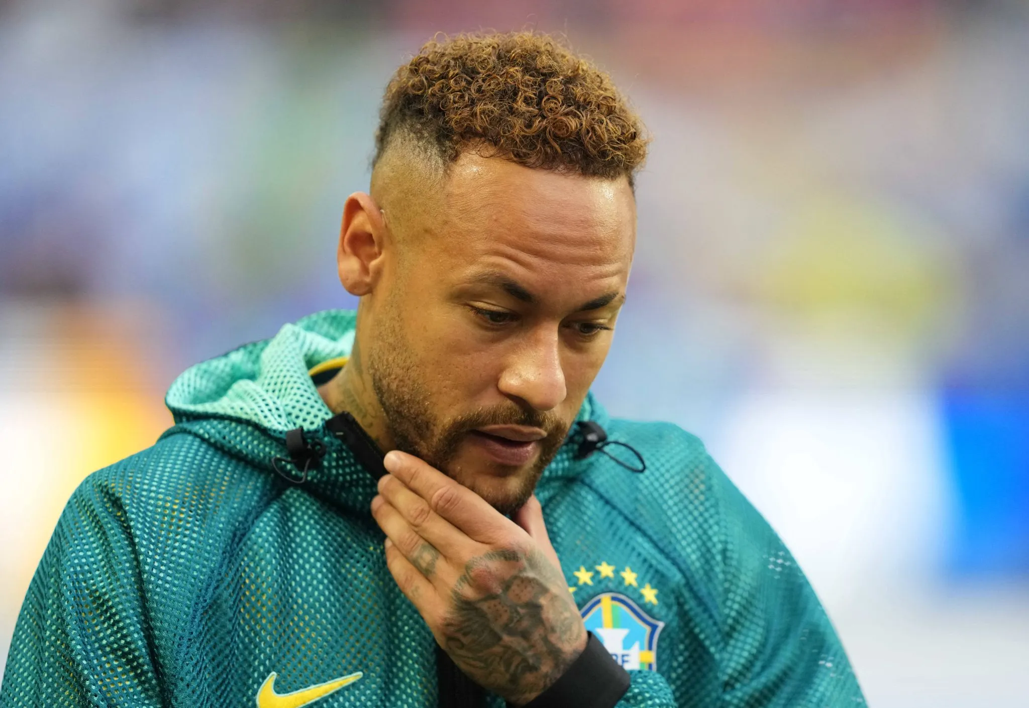 Neymar em jogo entre Brasil e Esc&oacute;cia na Copa do Mundo