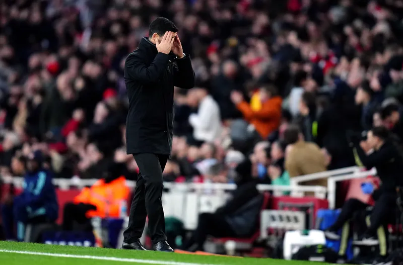 A rea&ccedil;&atilde;o de Mikel Arteta com a atua&ccedil;&atilde;o do Arsenal no empate com o Everton