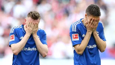 O drama do Vale do Ruhr foi completo: o Schalke caiu novamente para a segunda divis&atilde;o