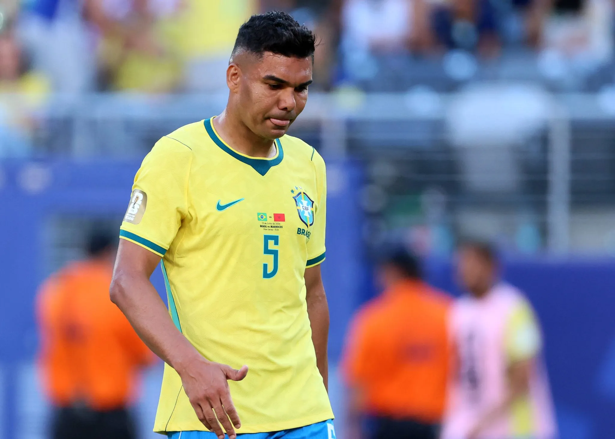 Casemiro durante estreia do Brasil na Copa do Mundo, contra o Marrocos (Foto: IMAGO / APL)