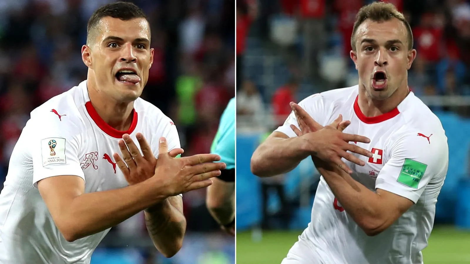 Xhaka, Shaqiri e comemora&ccedil;&otilde;es que significam muito mais que gols