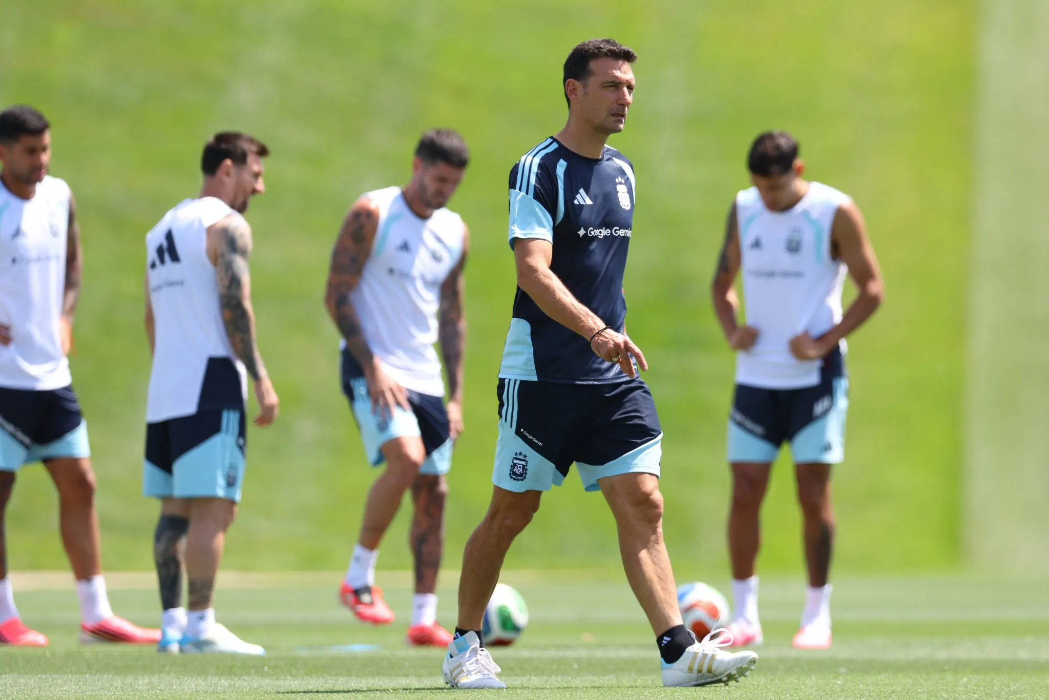 Sele&ccedil;&atilde;o argentina em treino