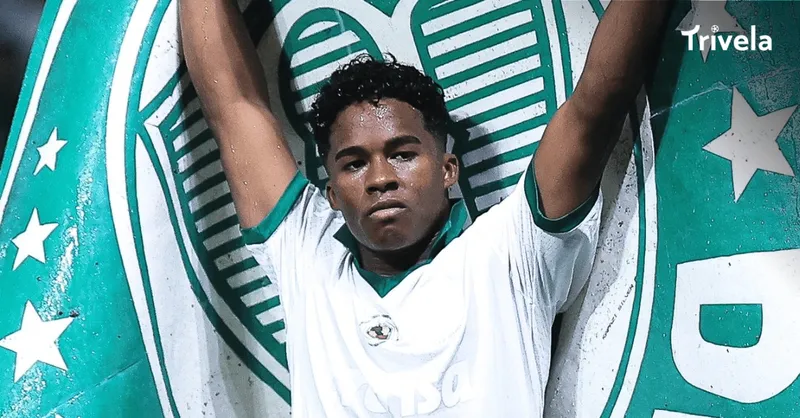 Com a camisa do Palmeiras, Endrick criou fotos que giraram o mundo (Foto: Icon Sports)