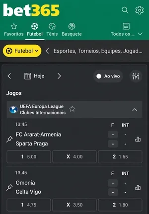 Central de Estat&iacute;sticas da bet365