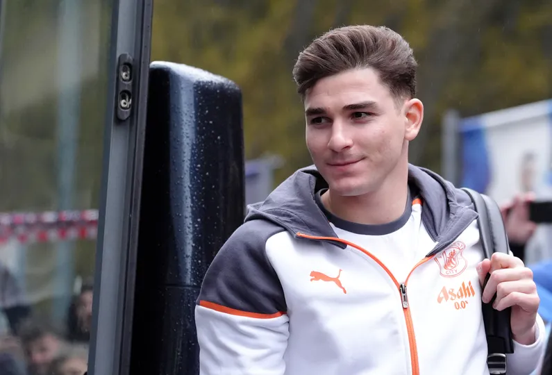 Foto: (IconSport) - Julian &Aacute;lvarez &eacute; o sonho do Atl&eacute;tico de Madrid no mercado