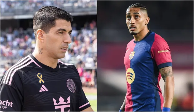 Su&aacute;rez &lsquo;esnoba&rsquo; Raphinha ao eleger os dois melhores jogadores do Barcelona
