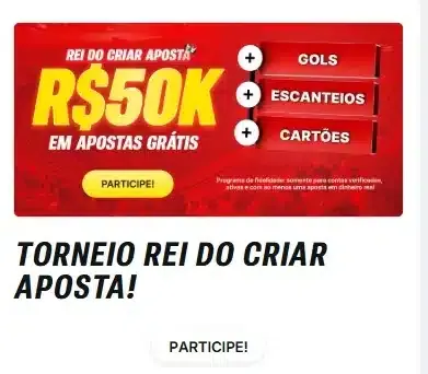 Banner promocional da oferta "Rei do Criar Aposta", da Superbet