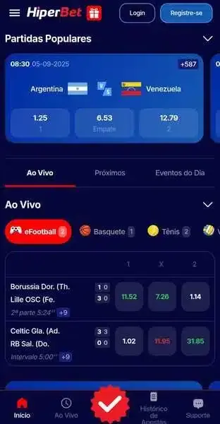 Captura de tela da p&aacute;gina inicial da Hiperbet