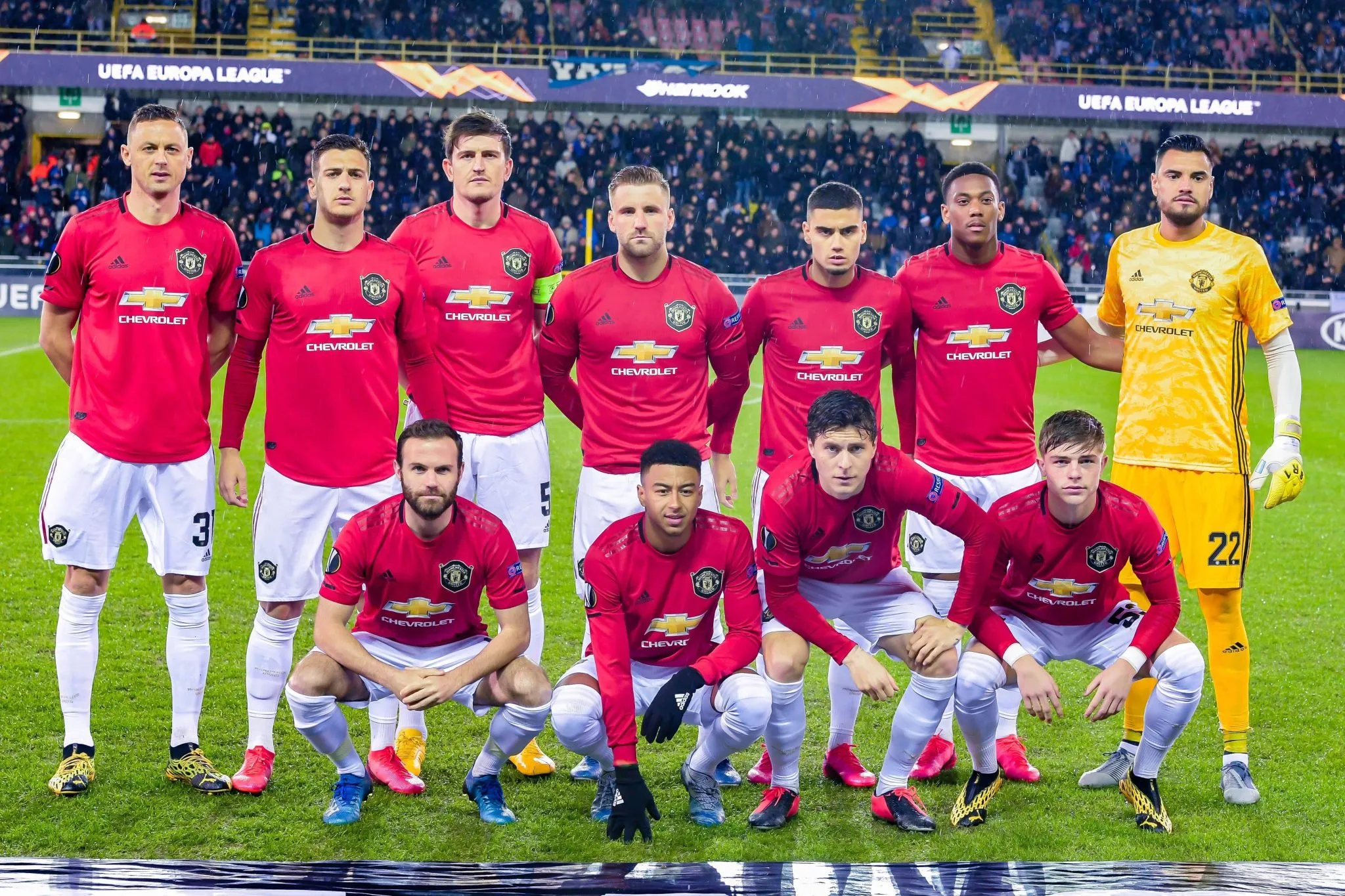 Williams sendo titular do United pela Europa League em 2020 