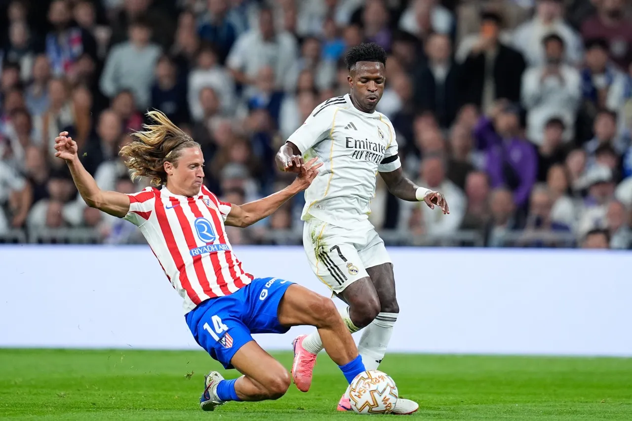 Vinicius J&uacute;nior foi destaque em Real Madrid x Atl&eacute;tico