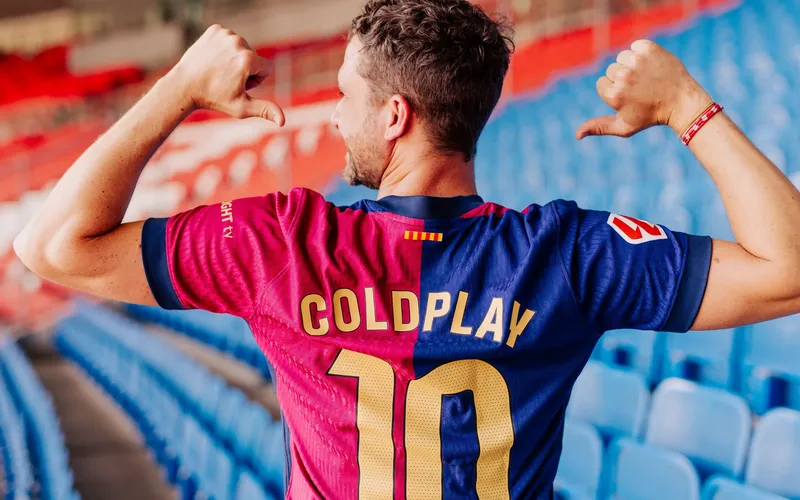 Coldplay monta parceria com o Barcelona para dois jogos, um pelo masculino e outro pelo feminino. Foto: Reprodu&ccedil;&atilde;o/ Barcelona
