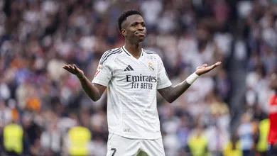 Em dia de les&otilde;es de brasileiros, Vini Jr. marca um simb&oacute;lico hat-trick pelo Real Madrid