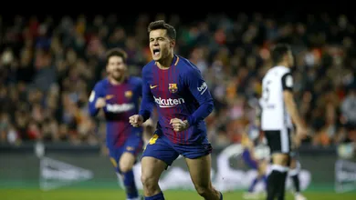 Coutinho marcou seu primeiro gol e o Bar&ccedil;a vai &agrave; quinta final seguida na Copa do Rei
