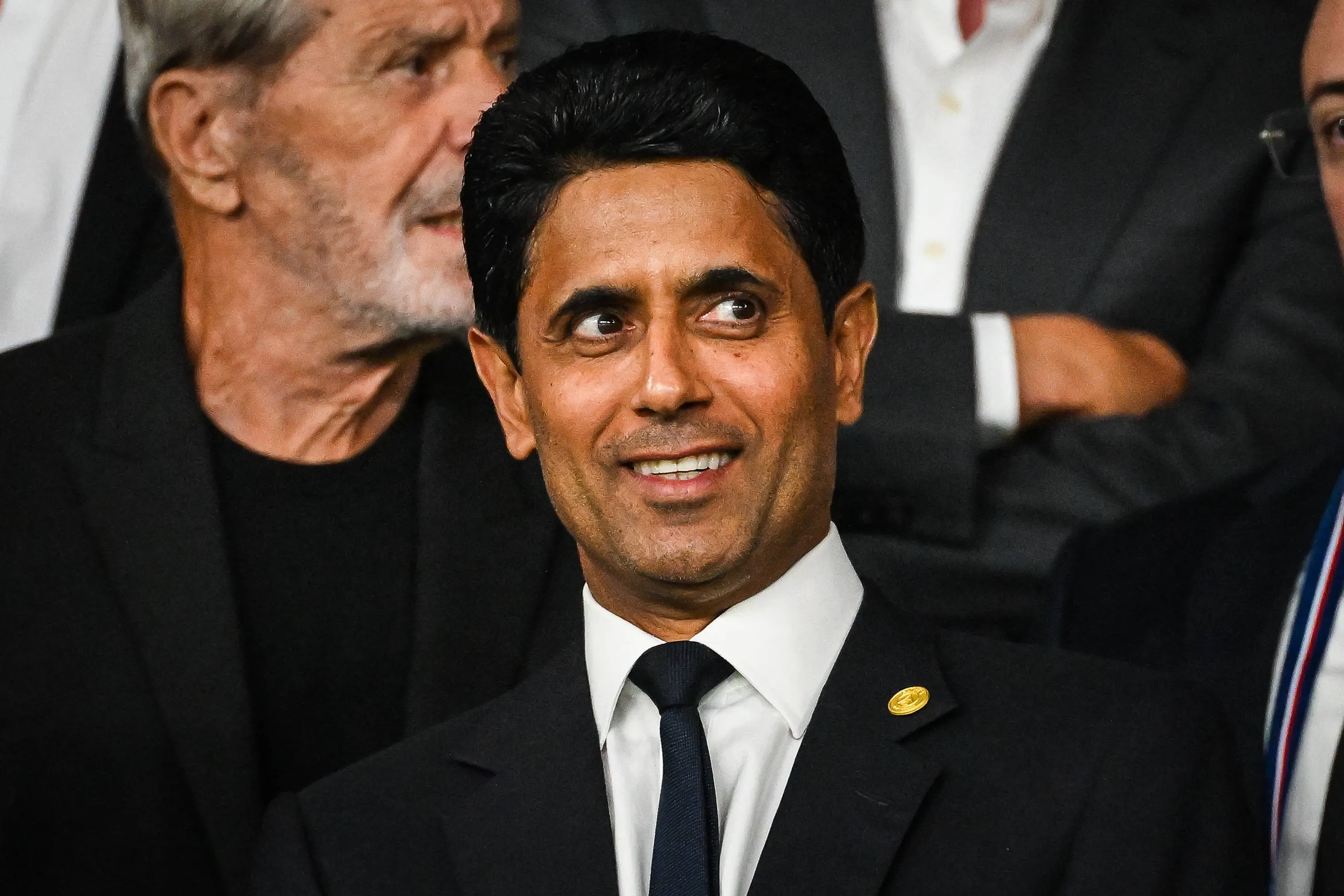 Nasser Al-Khelaifi, presidente do PSG, em jogo da equipe