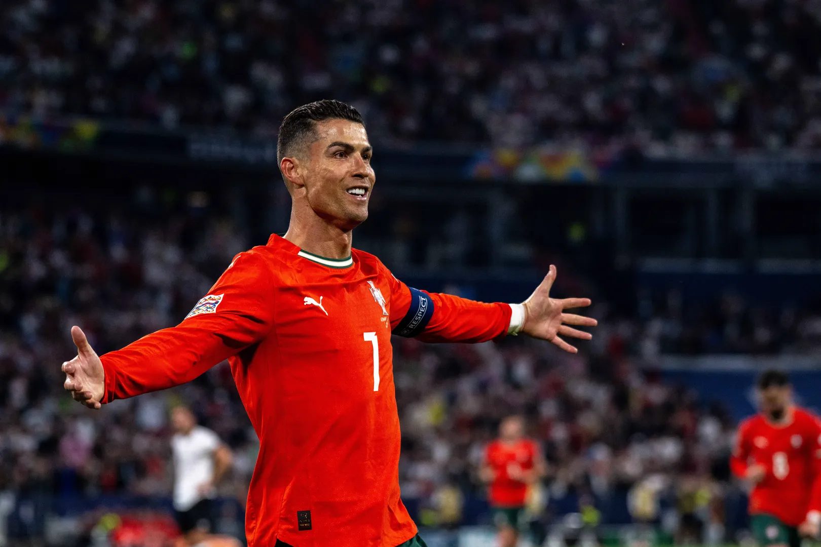 Cristiano Ronaldo comemora gol de Portugal