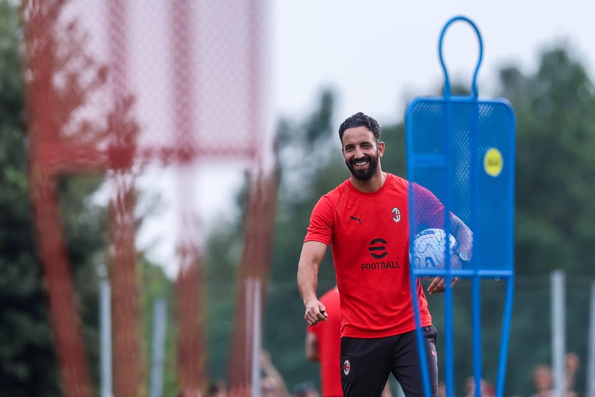 Ruben Amorim durante treino do Milan