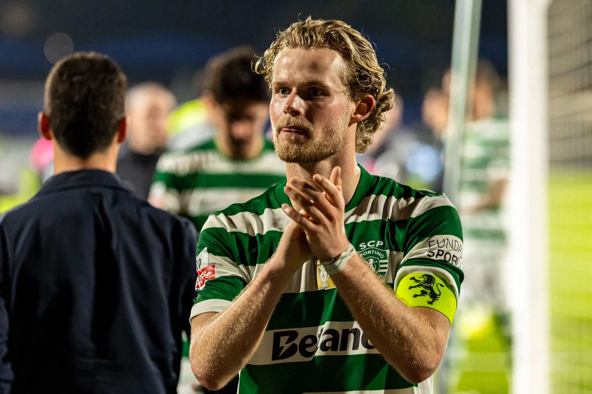 Morten Hjulmand &eacute; uma das refer&ecirc;ncias do Sporting (Foto: Imago/HMB-Media)