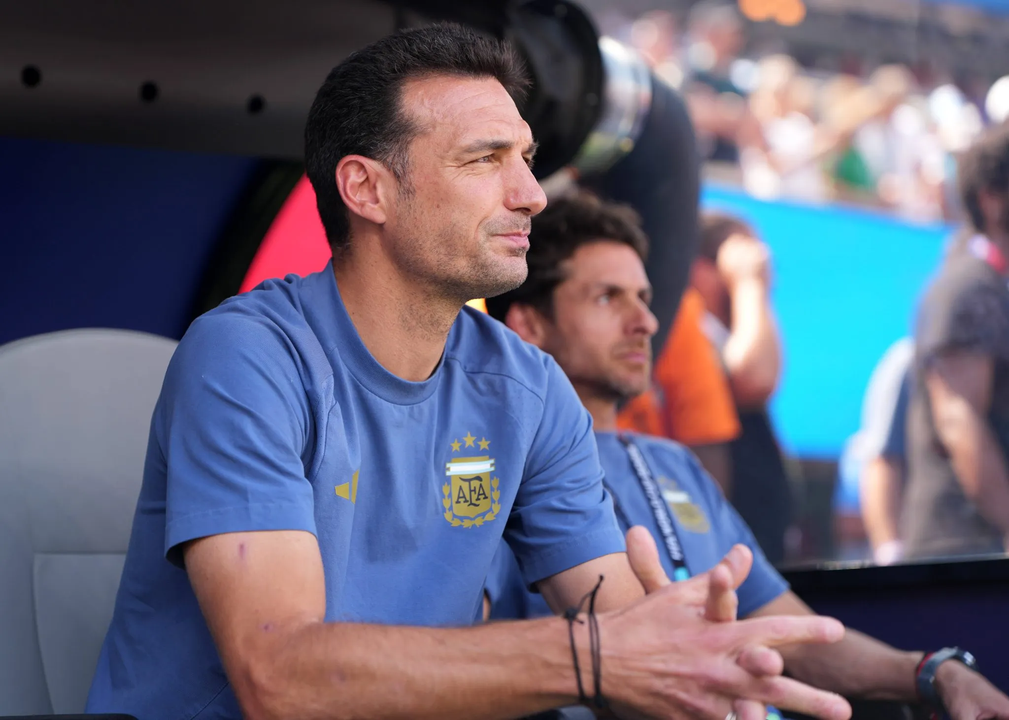 Lionel Scaloni e Pablo Aimar na final da Copa do Mundo 2026