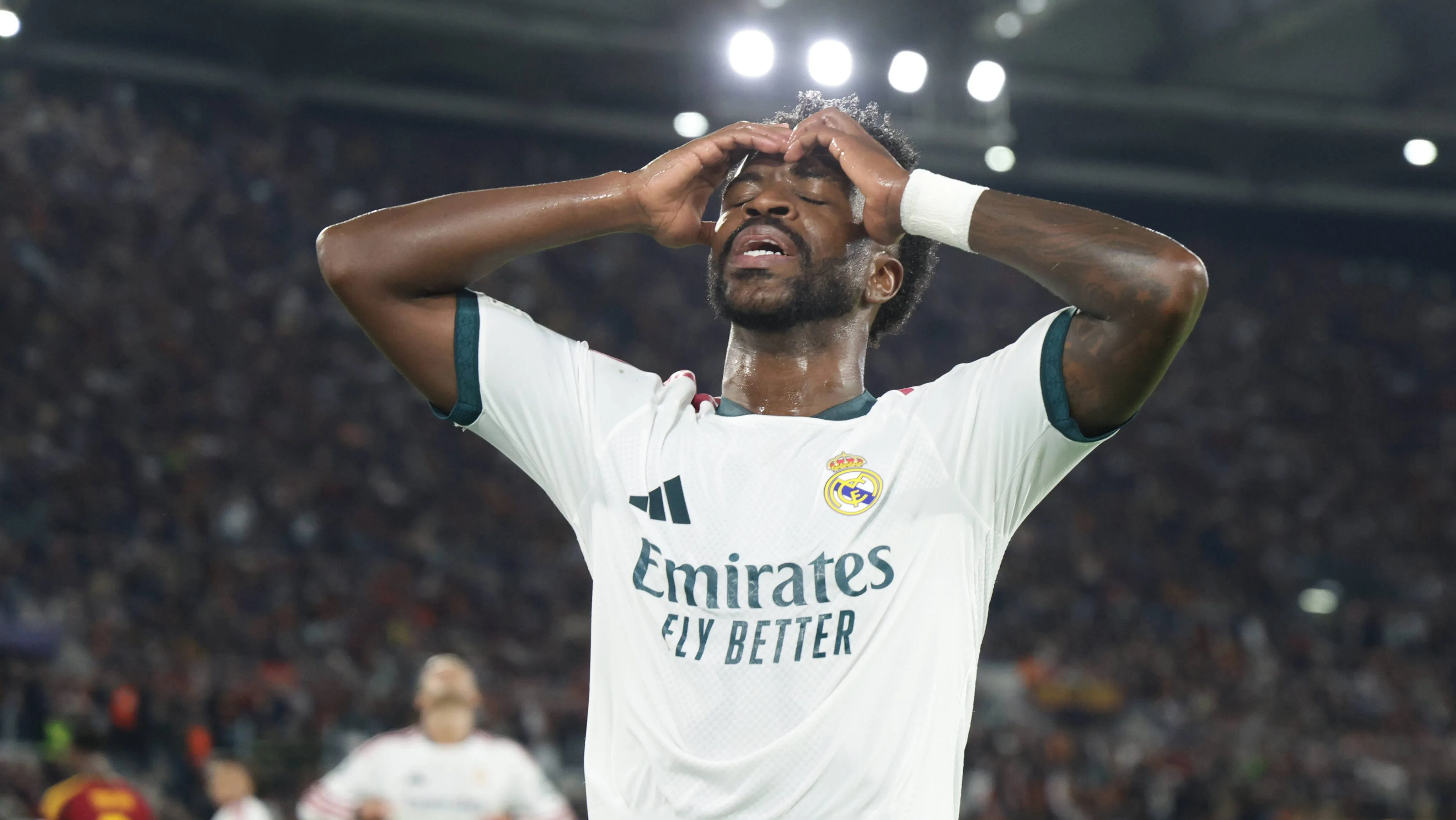 Vinícius Junior em partida do Real Madrid