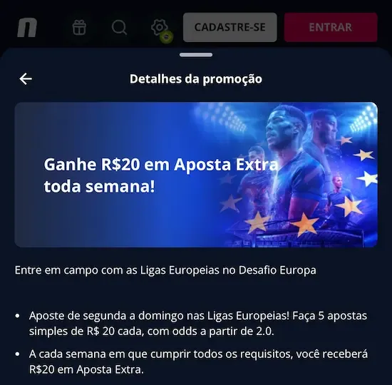 Novibet oferece miss&otilde;es di&aacute;rias no aplicativo