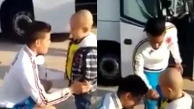 James realizou o sonho de um pequeno f&atilde; colombiano que vive hospitalizado no Chile