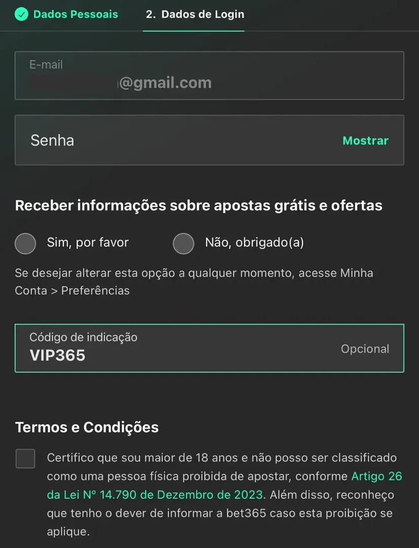 C&oacute;digo de indica&ccedil;&atilde;o bet365: aposte em Abril 2026