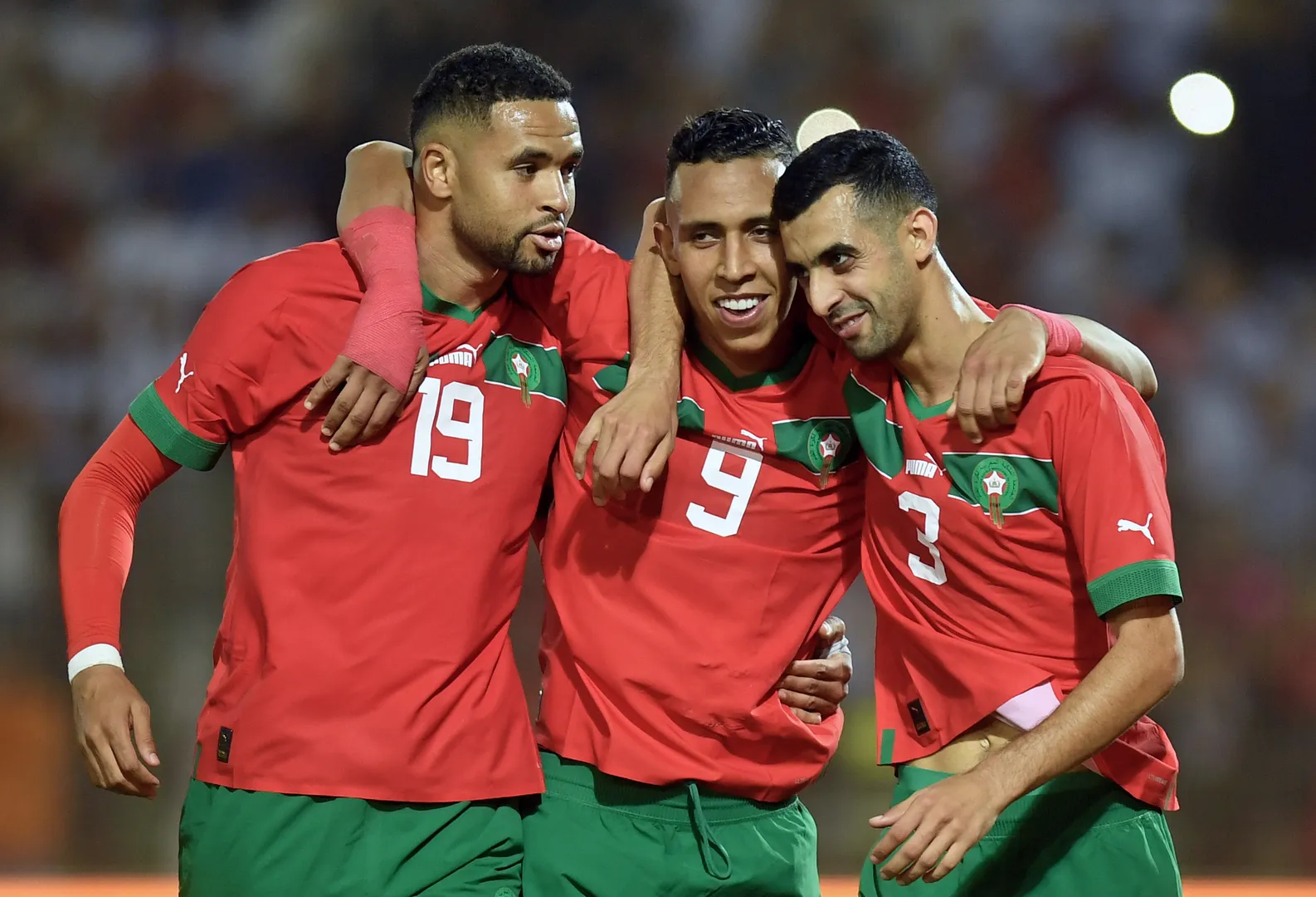 Sele&ccedil;&atilde;o do Marrocos comemora gol