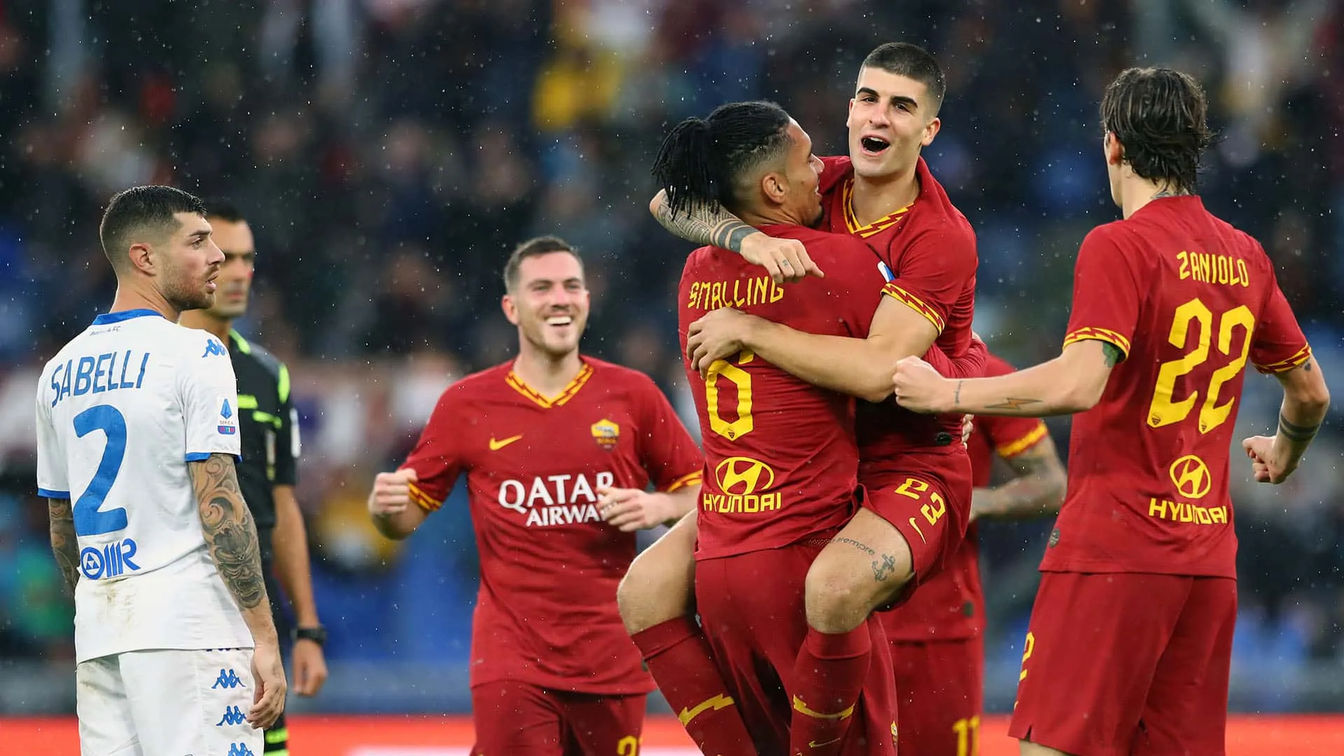 Vit&oacute;ria da Roma sobre o Brescia teve um her&oacute;i improv&aacute;vel: o zagueiro Chris Smalling