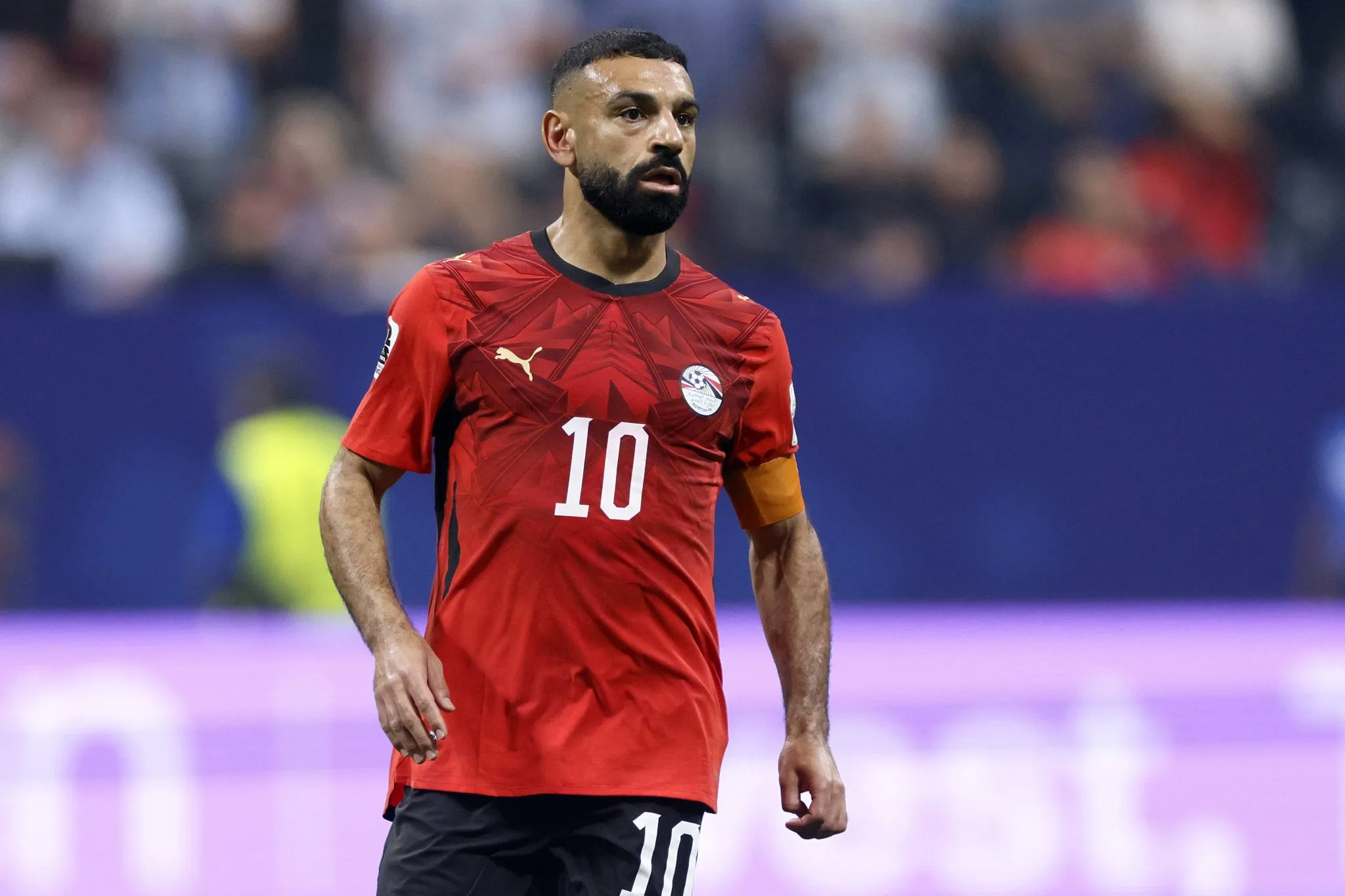 Mohamed Salah em Egito x Argentina na Copa do Mundo