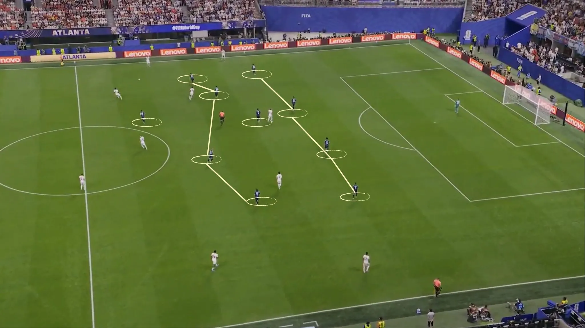 Estrutura da sele&ccedil;&atilde;o argentina contra a Inglaterra foi em 4-1-4-1 nos primeiros minutos