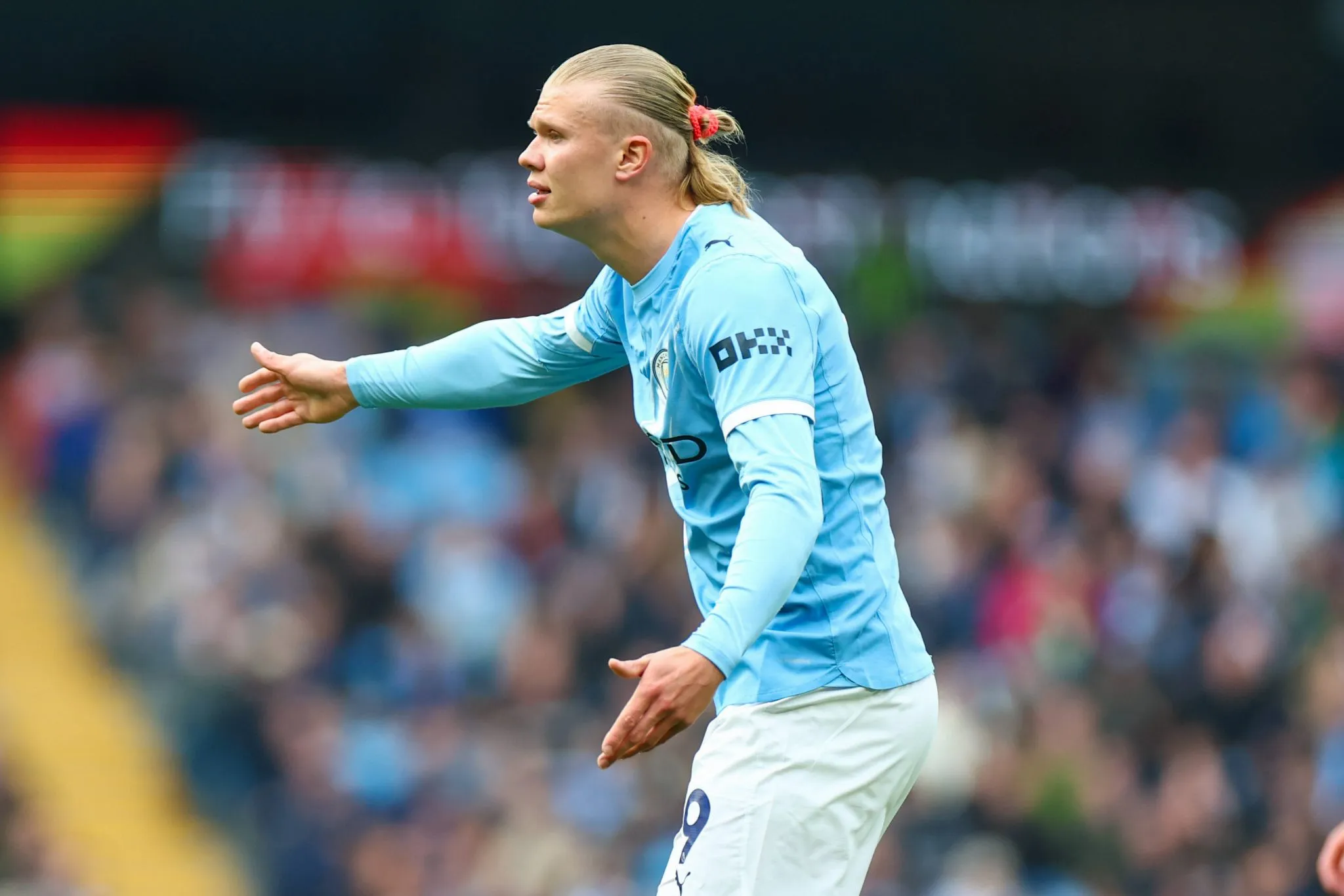 Erling Haaland durante Manchester City x Brentford (Foto: Imago/Action Plus)