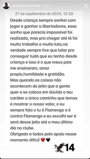 Arrascaeta se defende de suspeitas da torcida do Flamengo em carta aberta nas redes sociais
