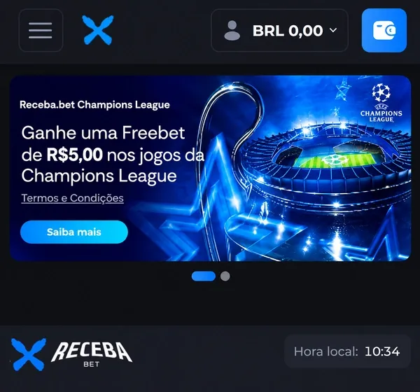 Promo&ccedil;&atilde;o de free bet na Receba Bet