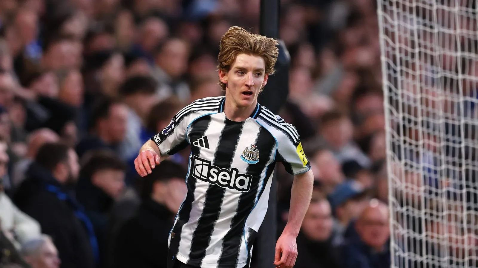 Anthony Gordon comemora o gol da vit&oacute;ria do Newcastle contra o Chelsea (Foto: IMAGO / Action Plus)
