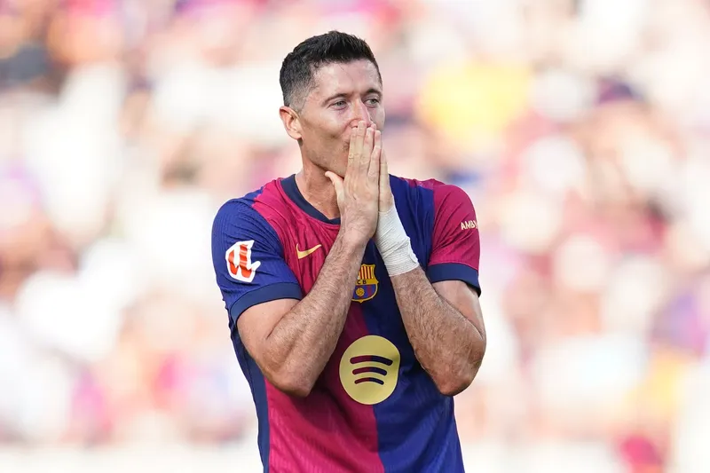 Robert Lewandowski, atacante do Barcelona. Foto: Icon Sport