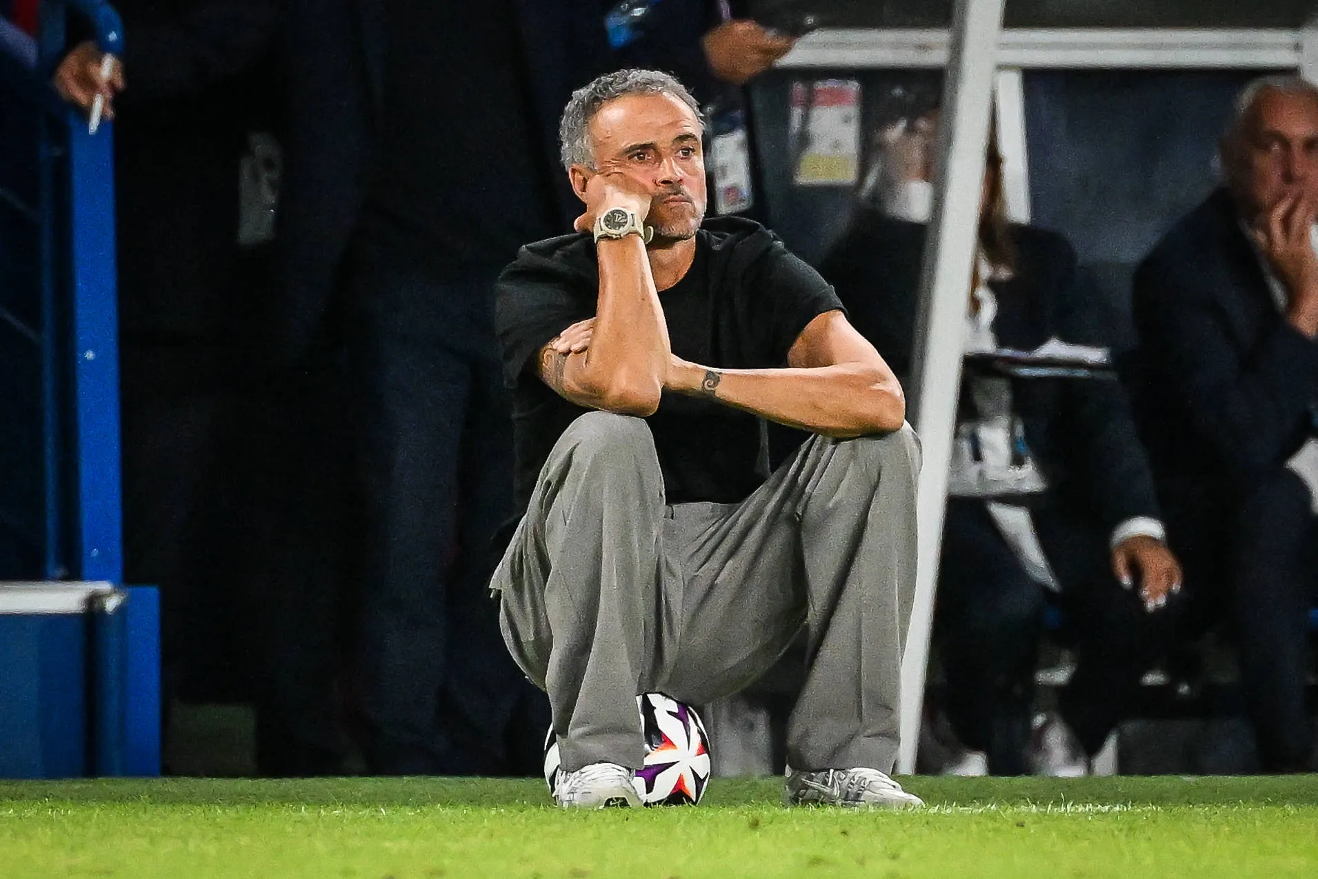 Luis Enrique durante PSG 1 x 2 Monaco 