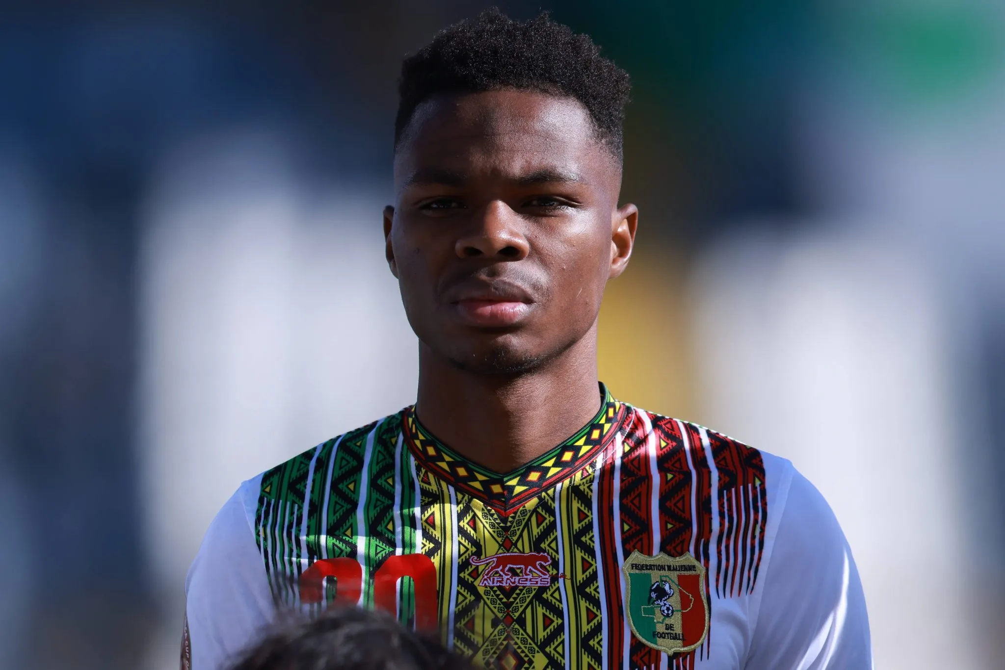 Mamadou Sangar&eacute; antes de jogo de Mali