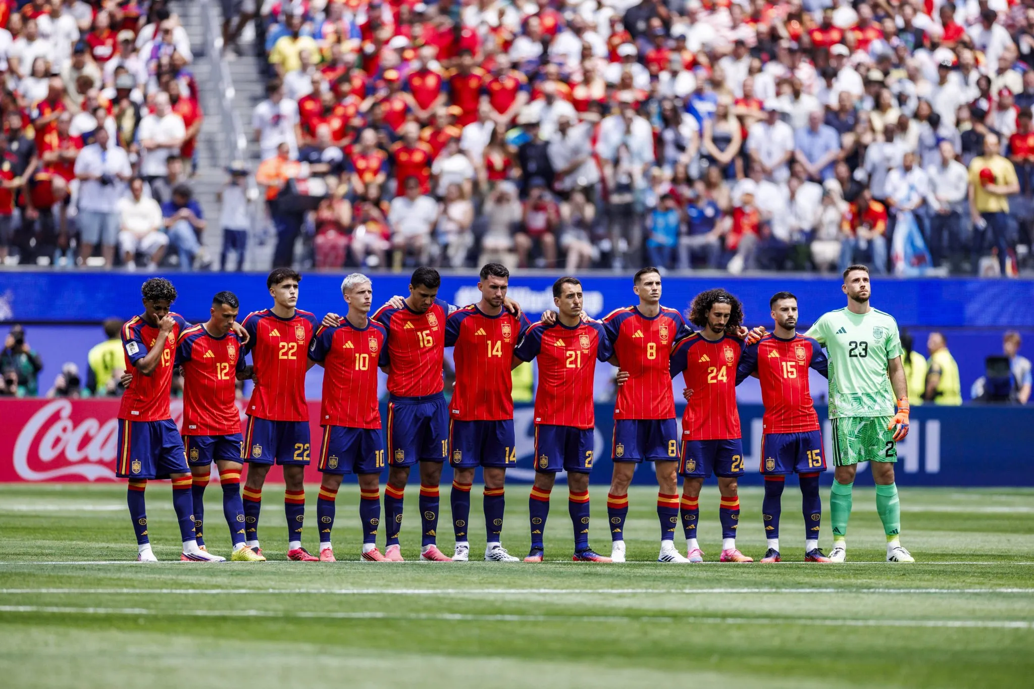 Sele&ccedil;&atilde;o espanhola perfilada