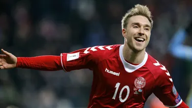 Eriksen fez tudo sozinho neste gola&ccedil;o pela Dinamarca