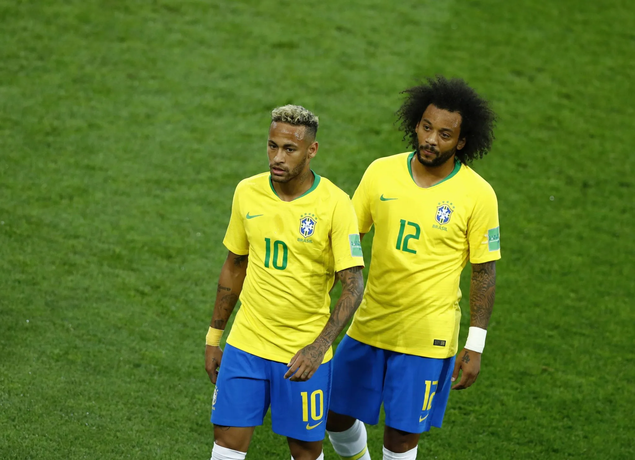 Marcelo e Neymar em a&ccedil;&atilde;o pela sele&ccedil;&atilde;o brasileira