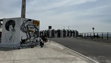Calif&oacute;rnia Alvinegro: Arena MRV &eacute; abra&ccedil;ada por grafites, que refor&ccedil;am a representa&ccedil;&atilde;o do Atl&eacute;tico-MG