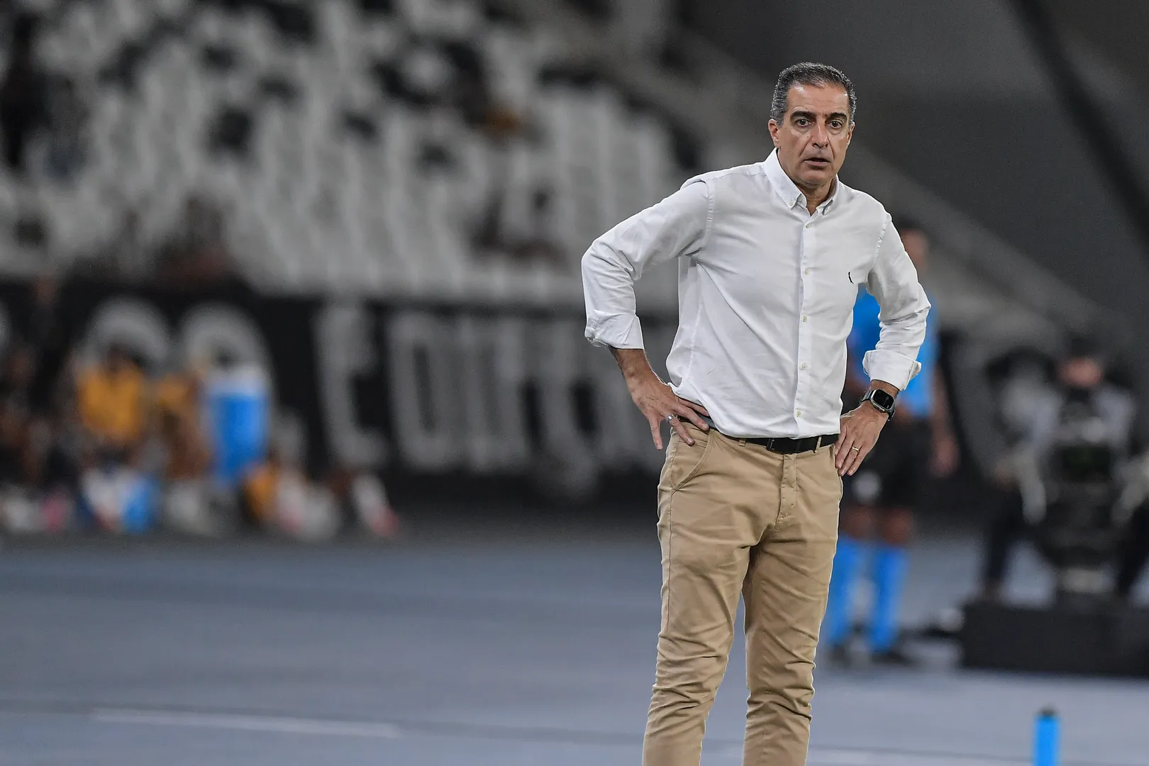 Renato Paiva durante jogo do Botafogo no Nilton Santos